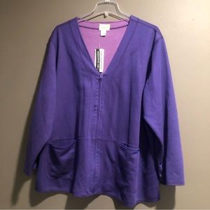 Capistrano Reversible Full Zip Top 3X